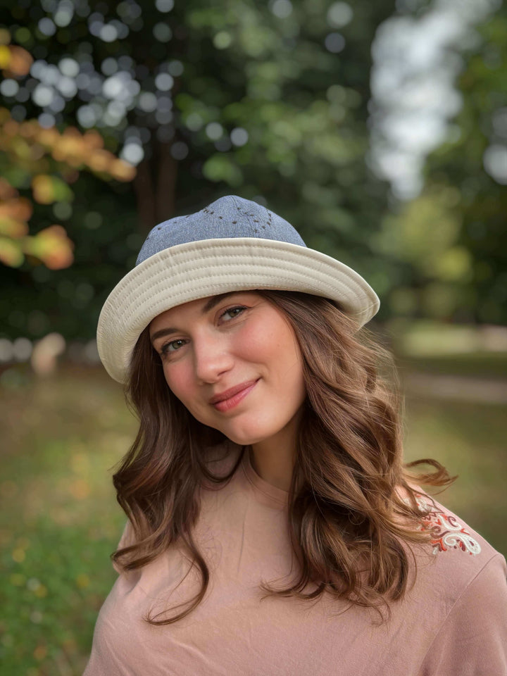 Cappello double face, bianco