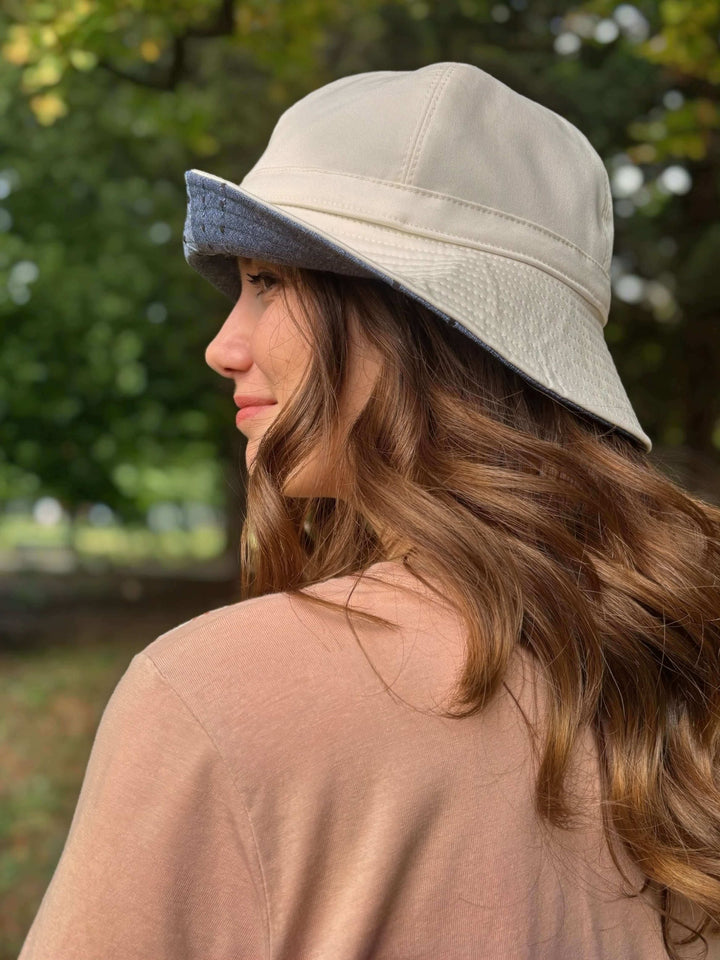 Cappello double face, bianco